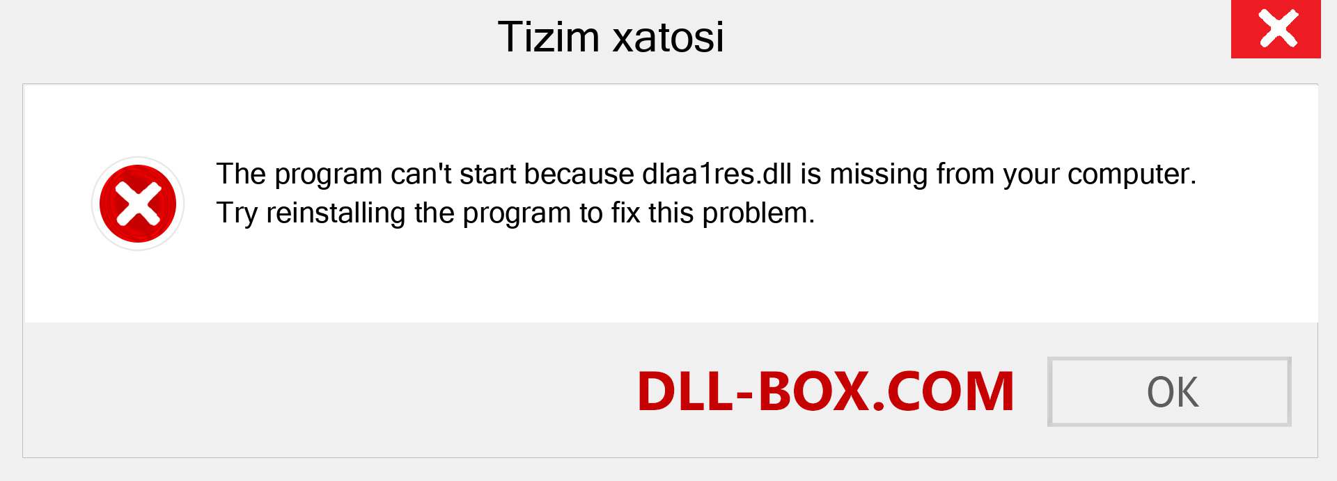 dlaa1res.dll fayli yo'qolganmi?. Windows 7, 8, 10 uchun yuklab olish - Windowsda dlaa1res dll etishmayotgan xatoni tuzating, rasmlar, rasmlar